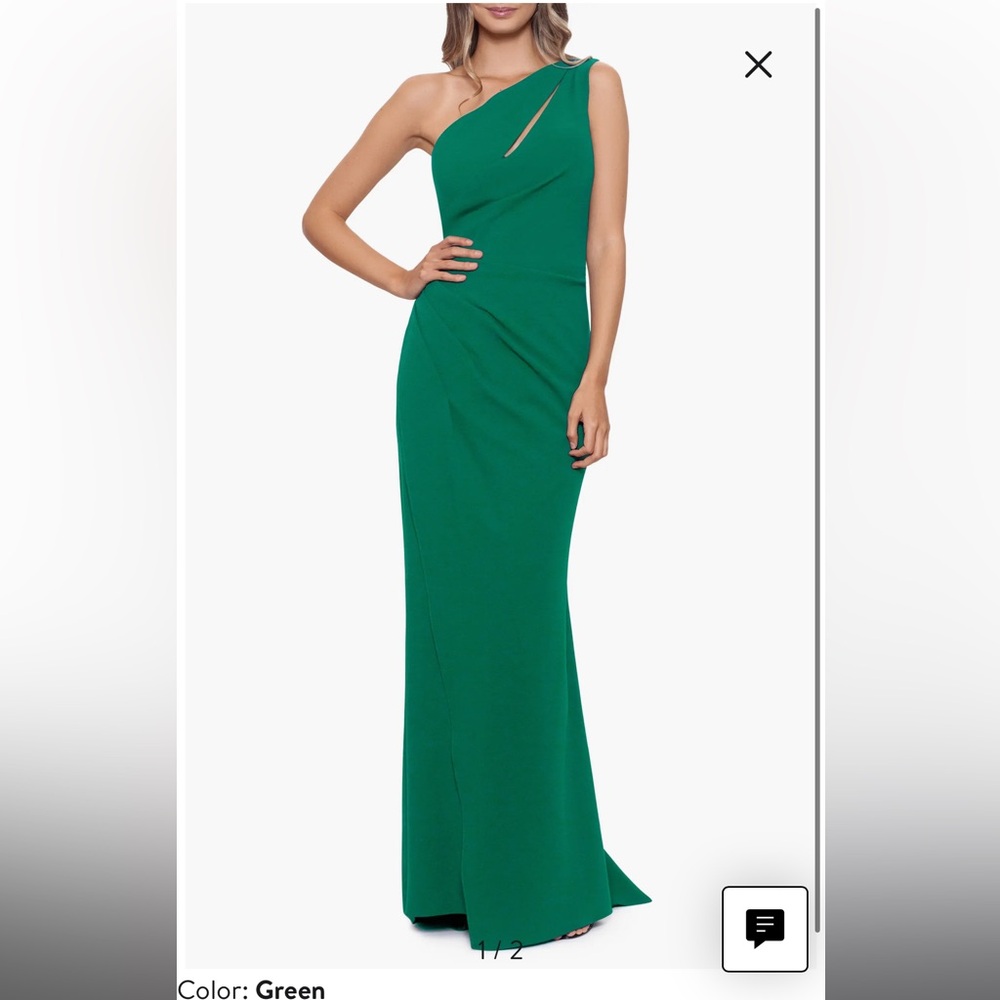 Betsy & Adam Cutout One-Shoulder Gown - Size 4